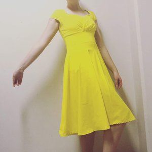 Yellow Pin-Up Costume Dress, size M
